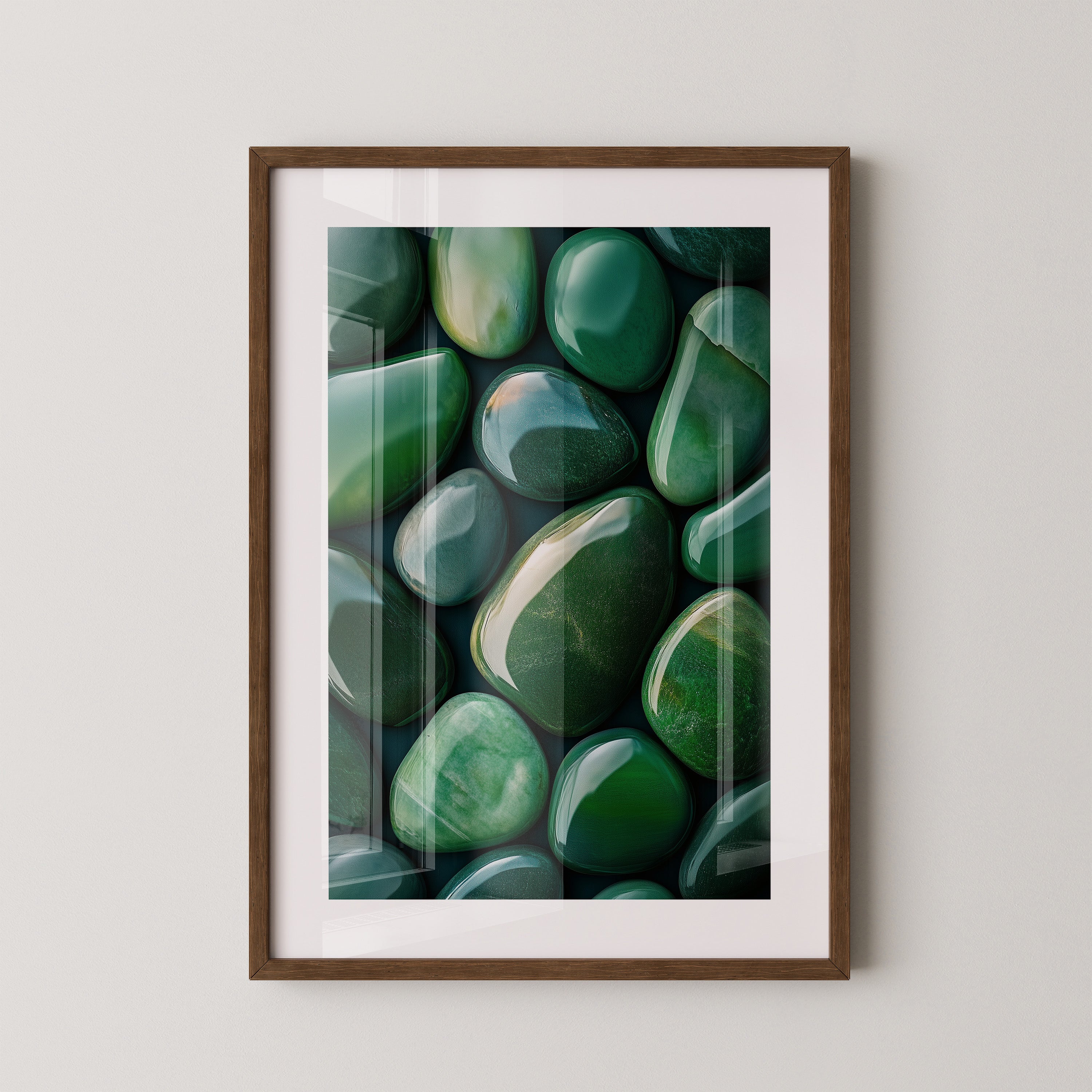 Jade Steine Glanzoptik