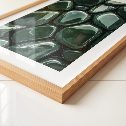 Grüne Steine glänzend