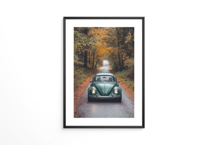 Grüner Käfer Herbststraße
