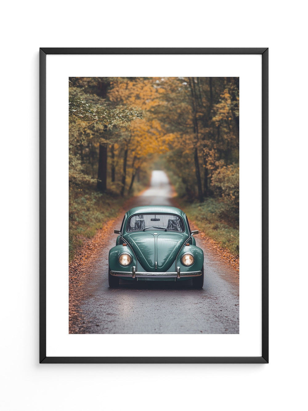 Grüner Käfer Herbststraße