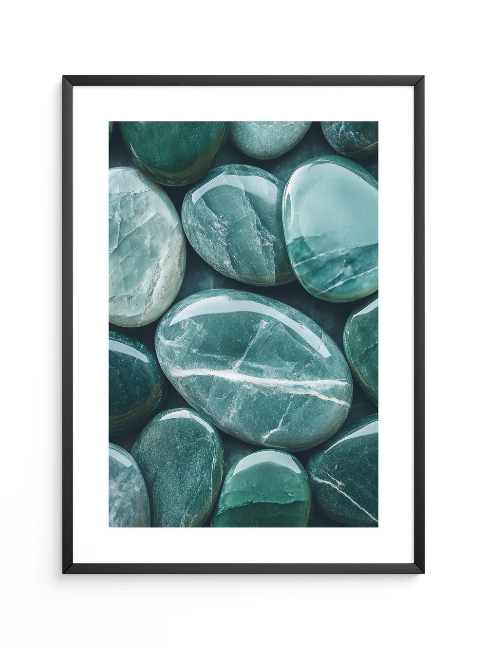 Grüne Edelsteine glänzend