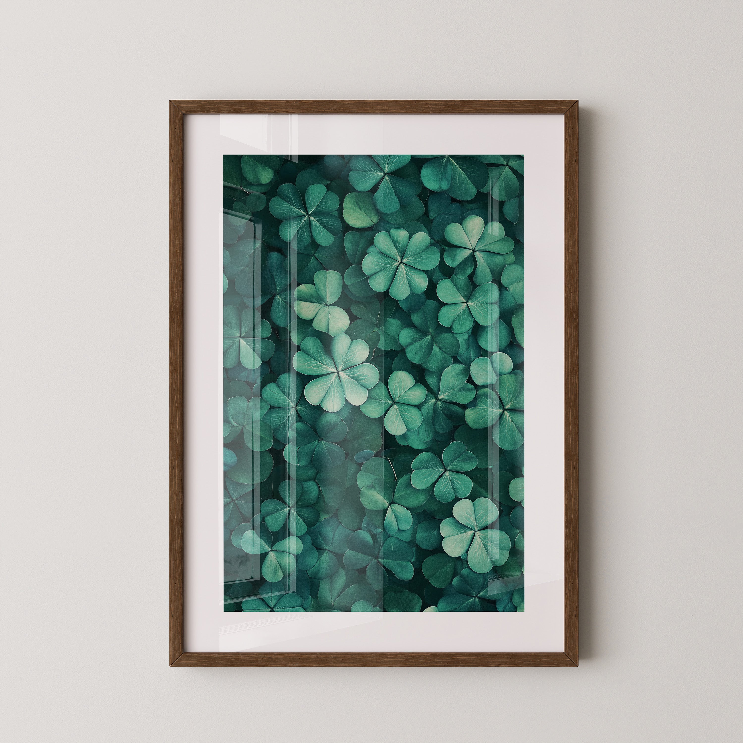 Kleeblätter sattes Grün