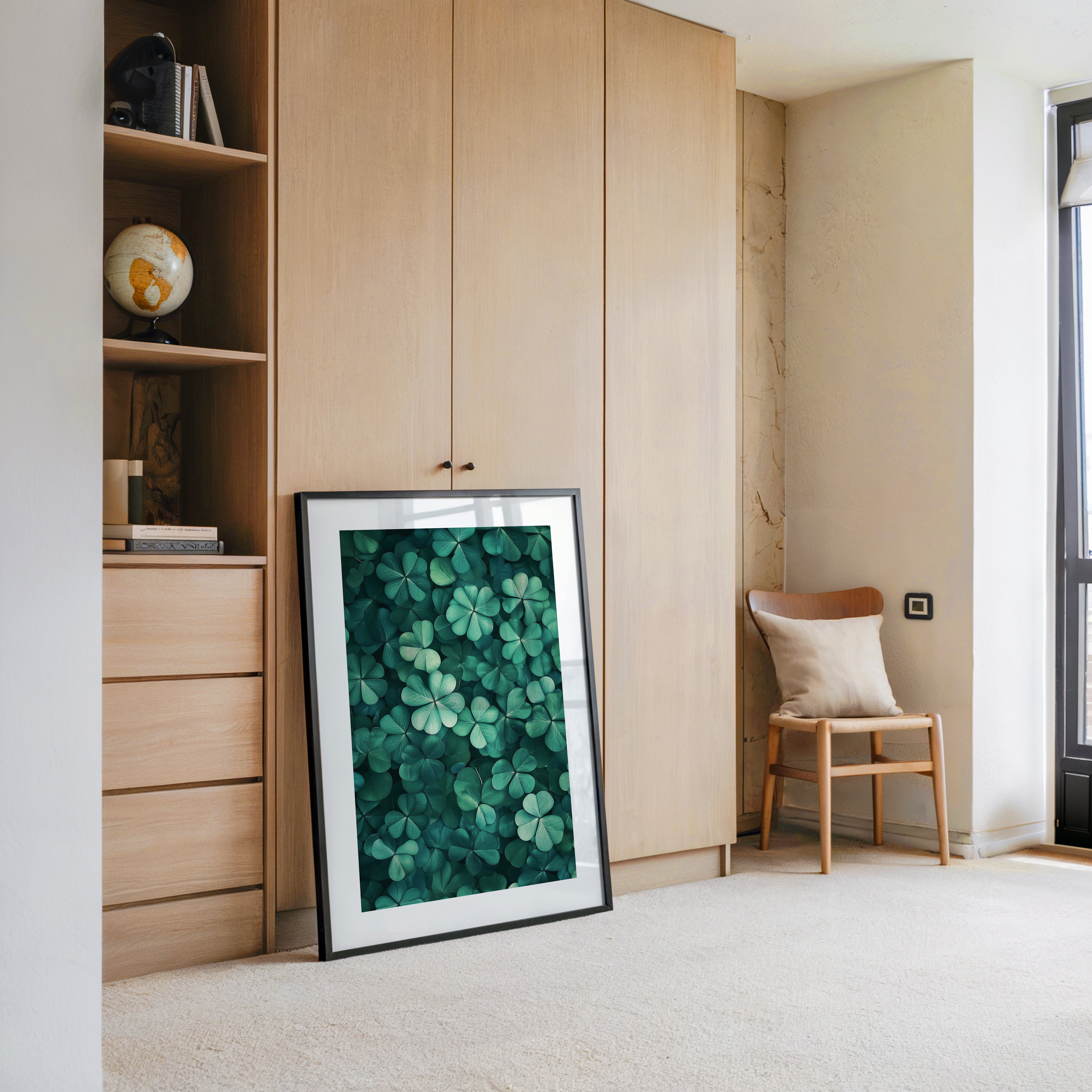 Kleeblätter sattes Grün