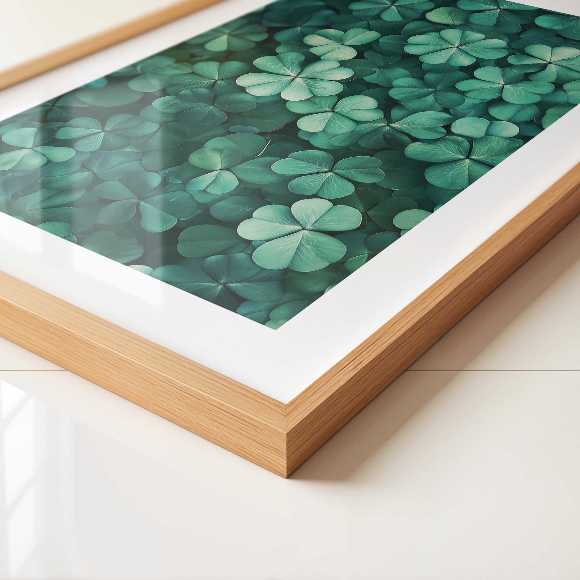 Kleeblätter sattes Grün