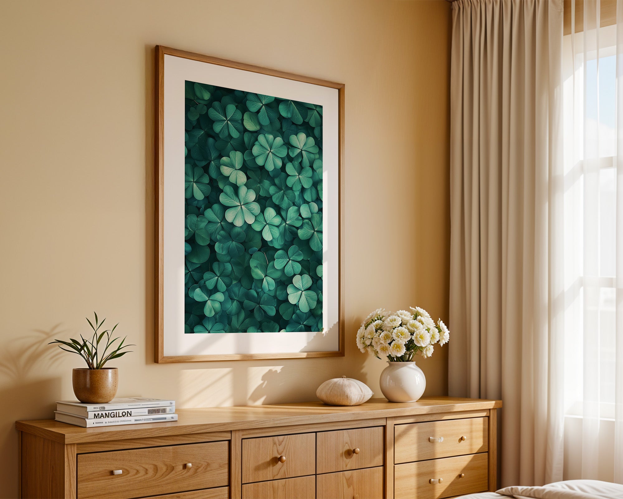 Kleeblätter sattes Grün