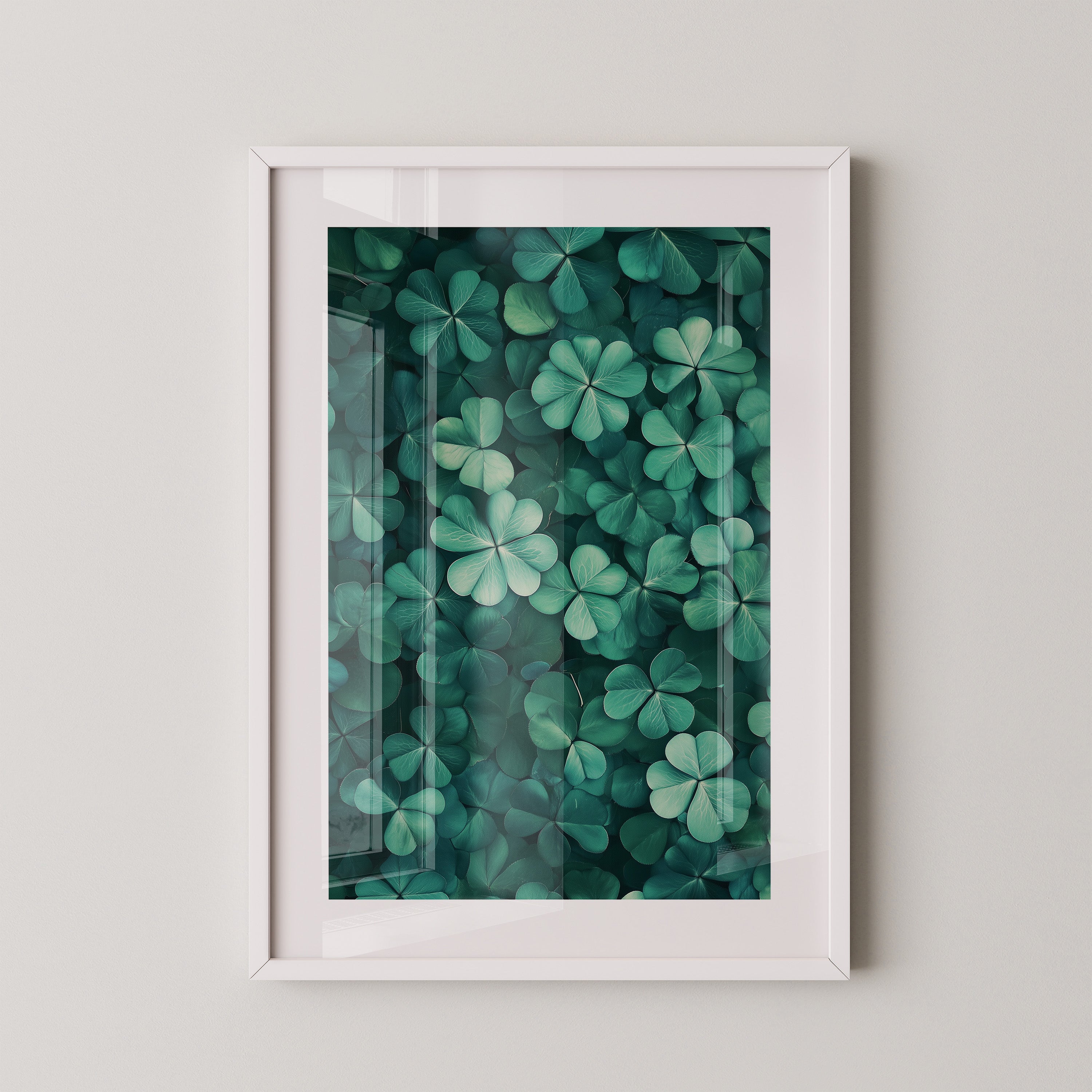 Kleeblätter sattes Grün