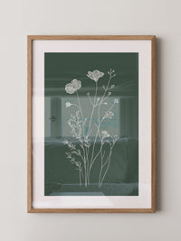 Blumen Silhouette grün