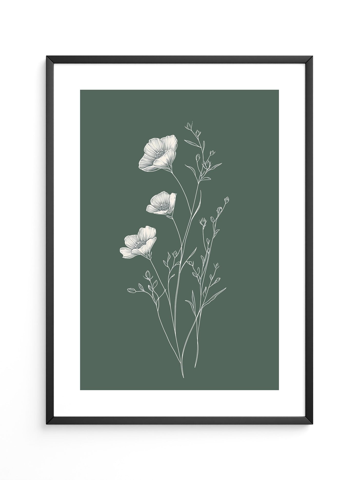 Blumen Illustration grün