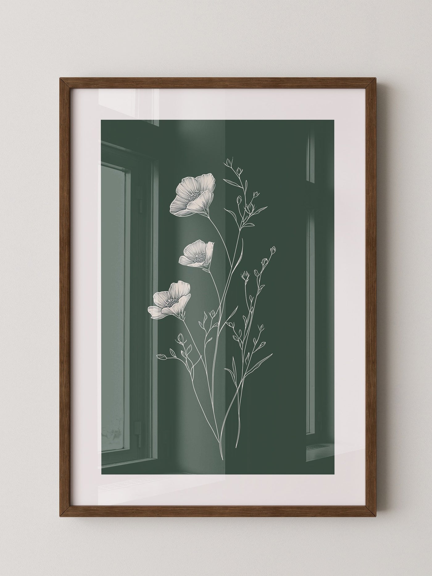 Blumen Illustration grün