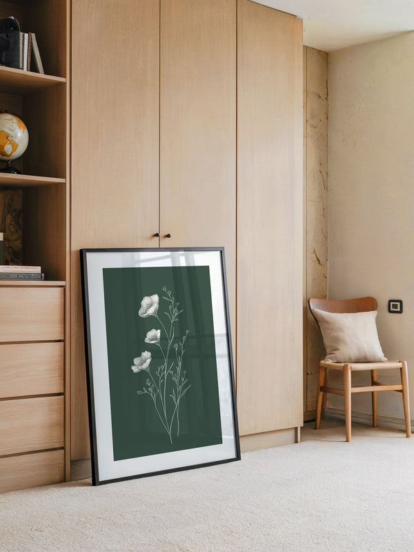 Blumen Illustration grün