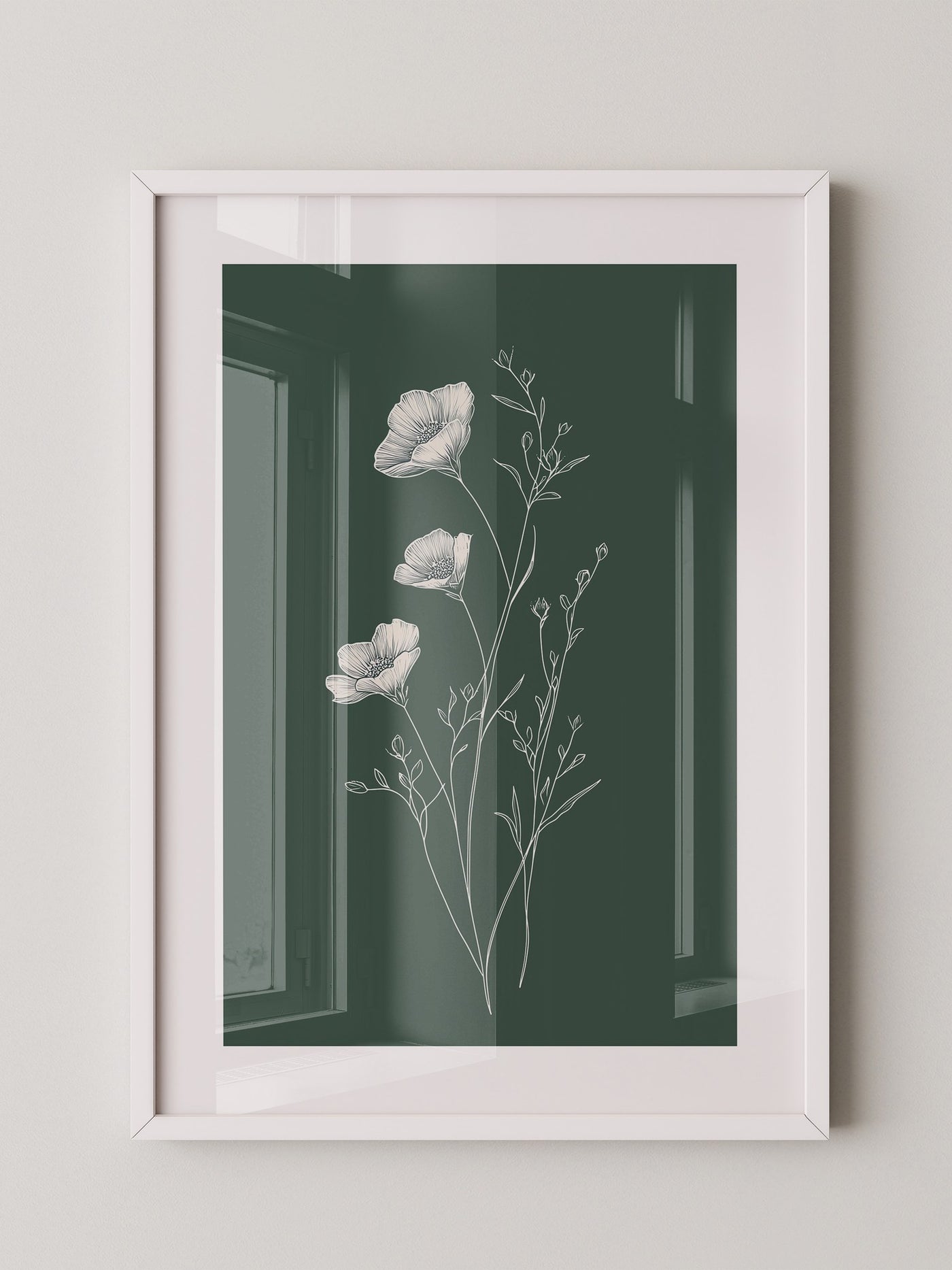 Blumen Illustration grün