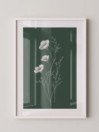 Blumen Illustration grün