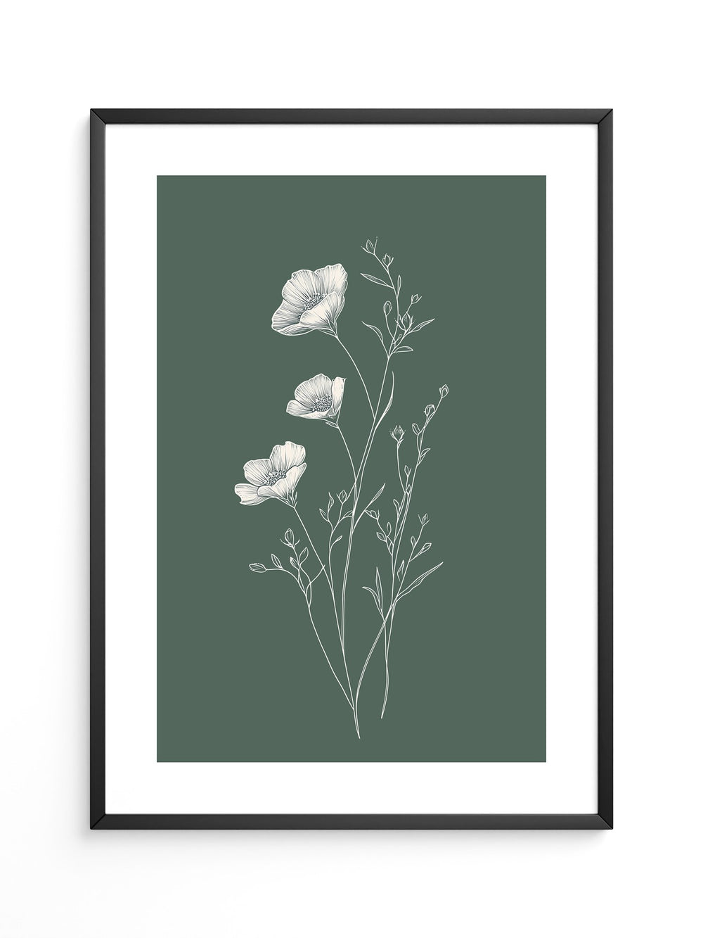 Blumen Illustration grün