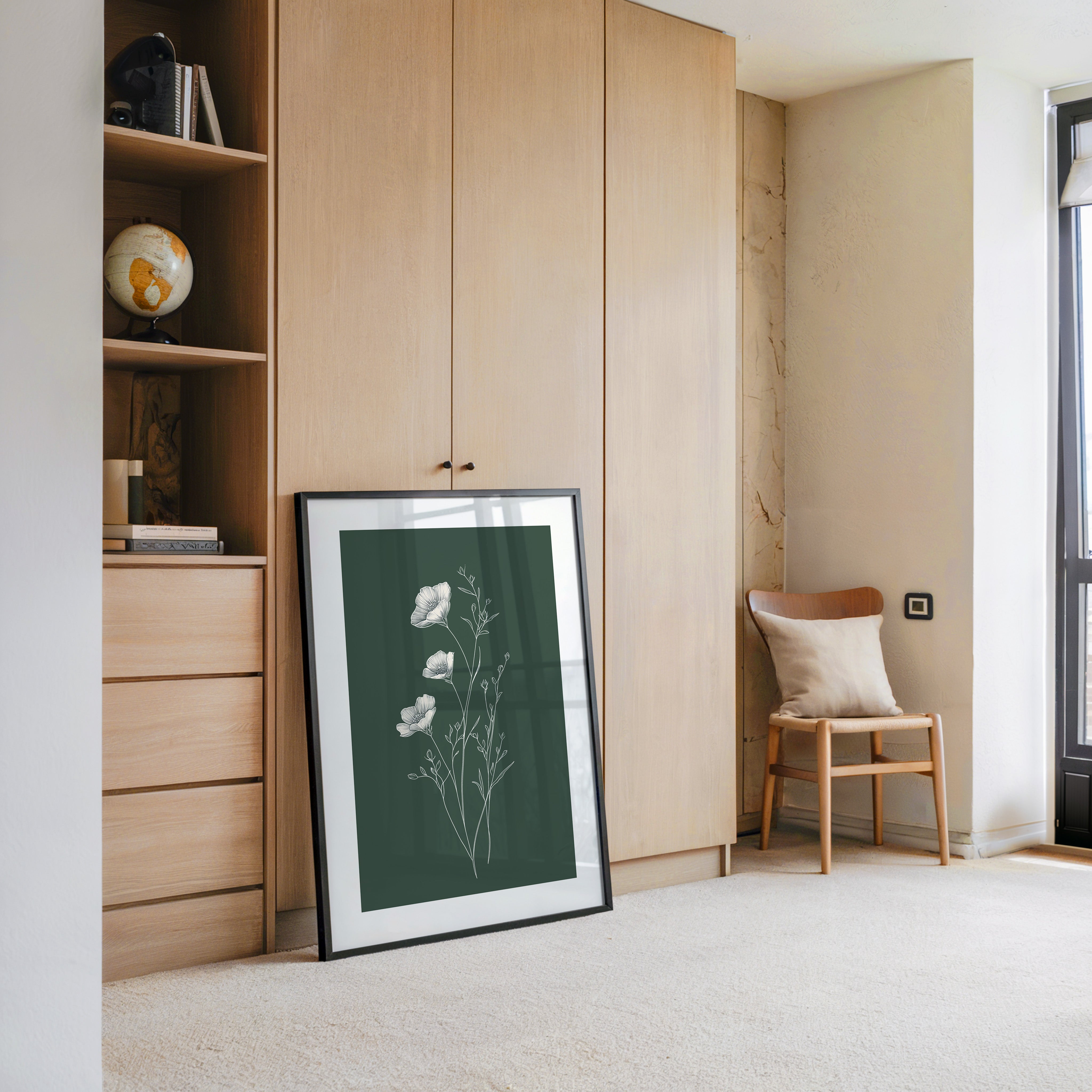 Blumen Illustration grün