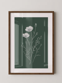 Blumen Skizze auf Grün