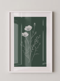 Blumen Skizze auf Grün