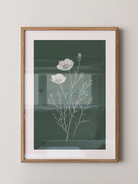Blumen Skizze auf Grün