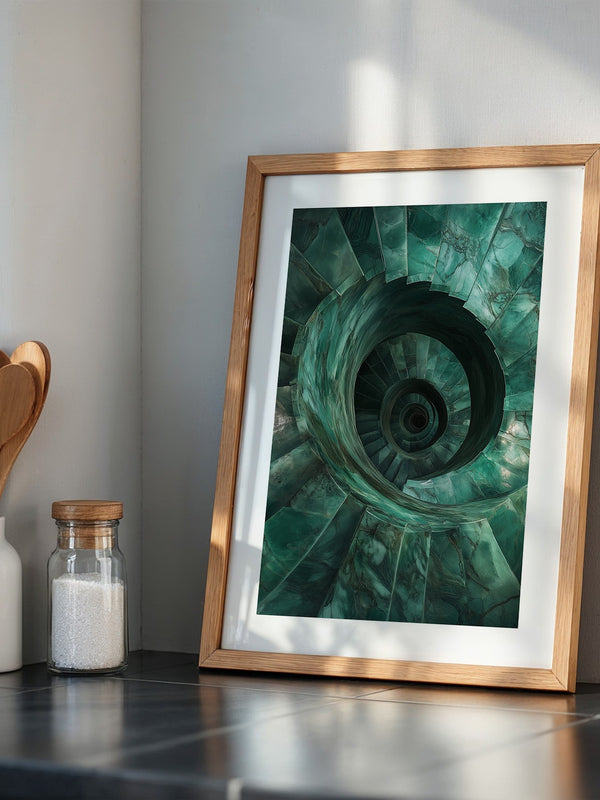 Spiraltreppe aus Jadeperspektive