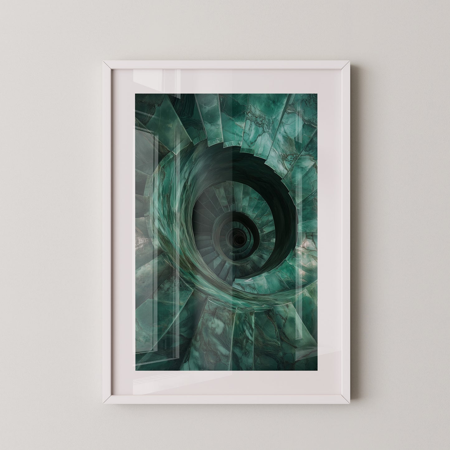 Spiraltreppe aus Jadeperspektive