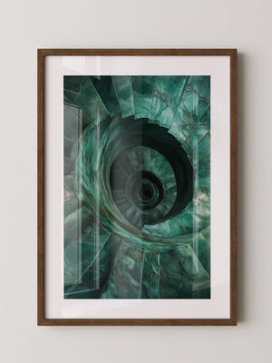 Spiraltreppe aus Jadeperspektive