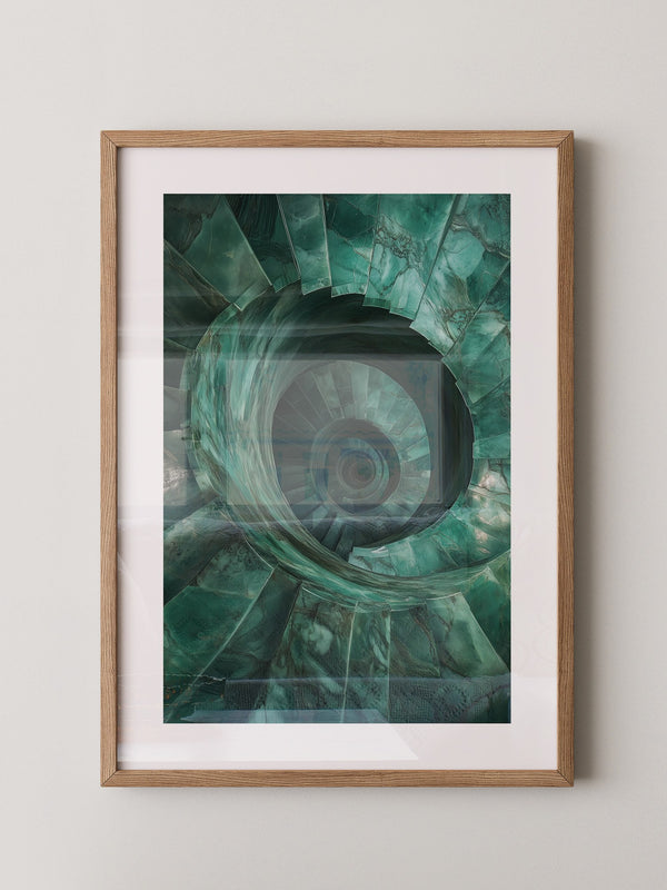 Spiraltreppe aus Jadeperspektive