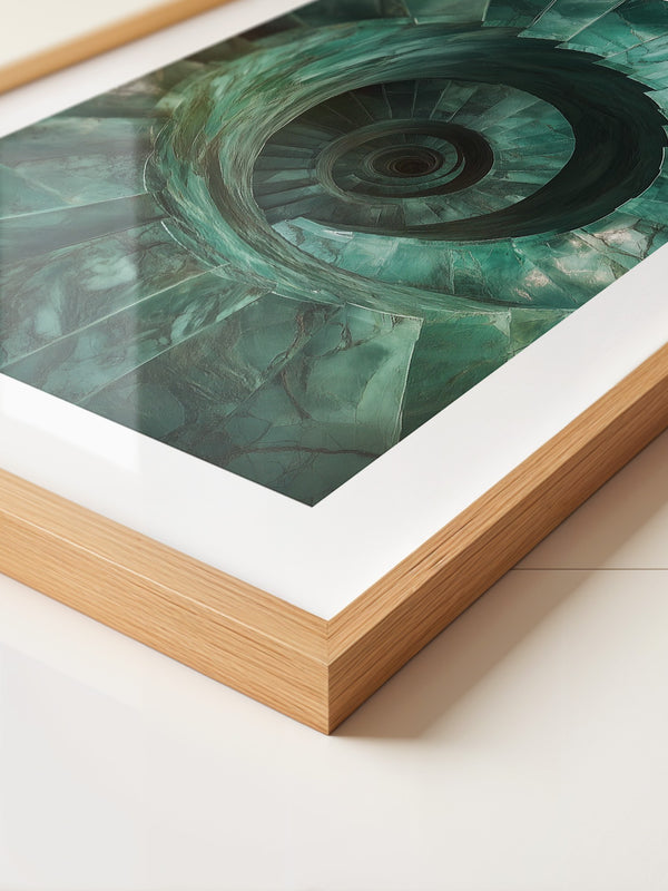Spiraltreppe aus Jadeperspektive