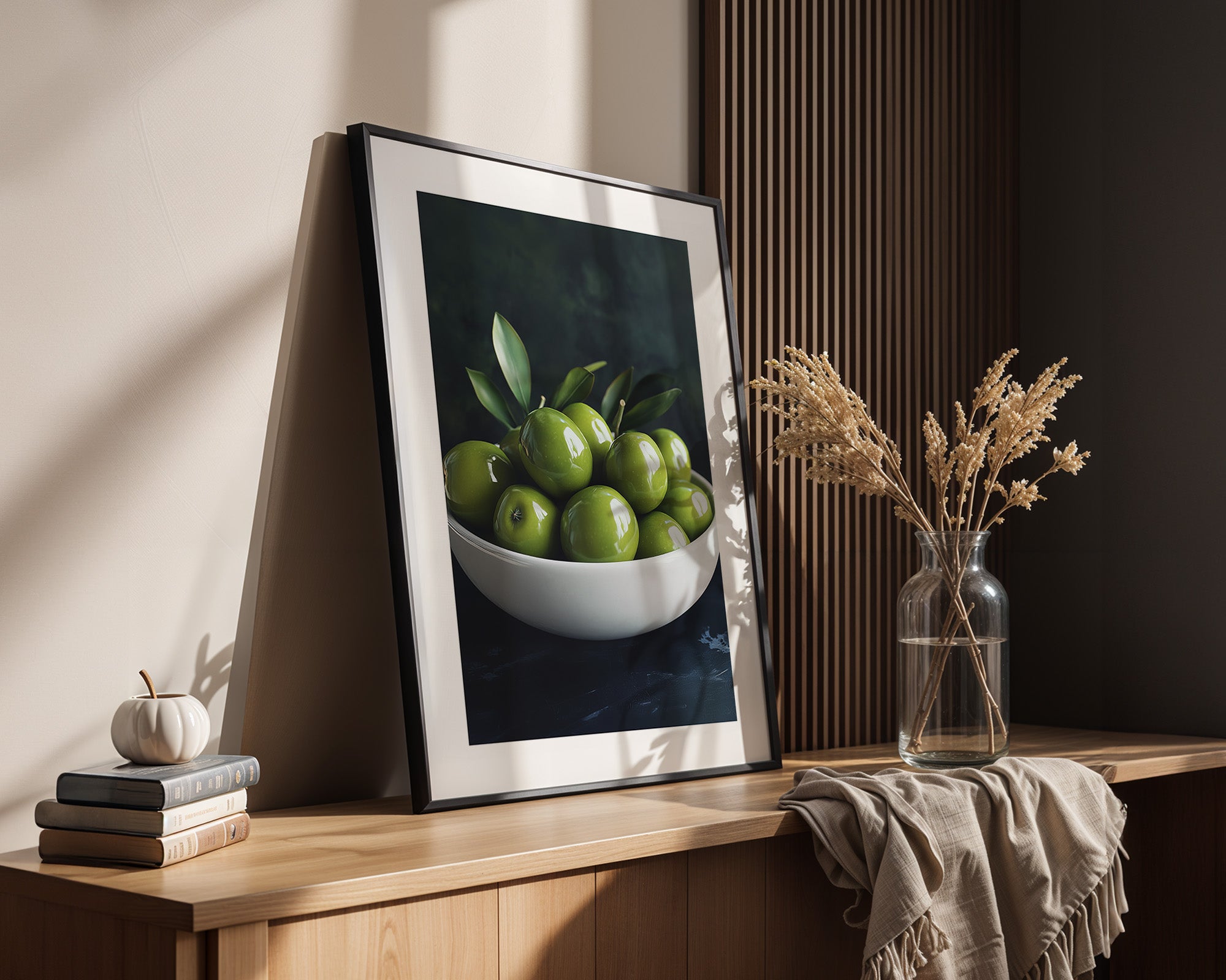 Grüne Oliven Nahansicht