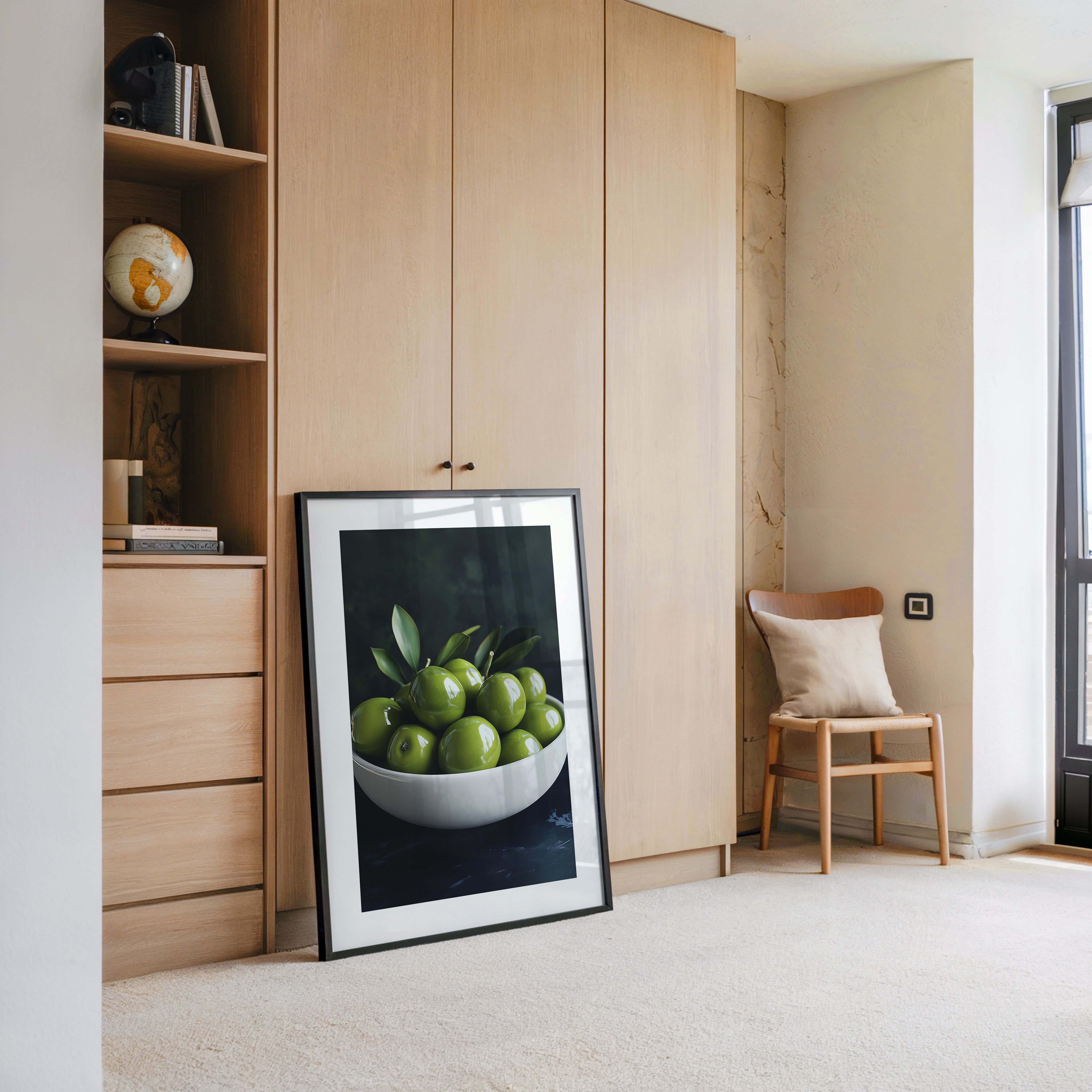 Grüne Oliven Nahansicht