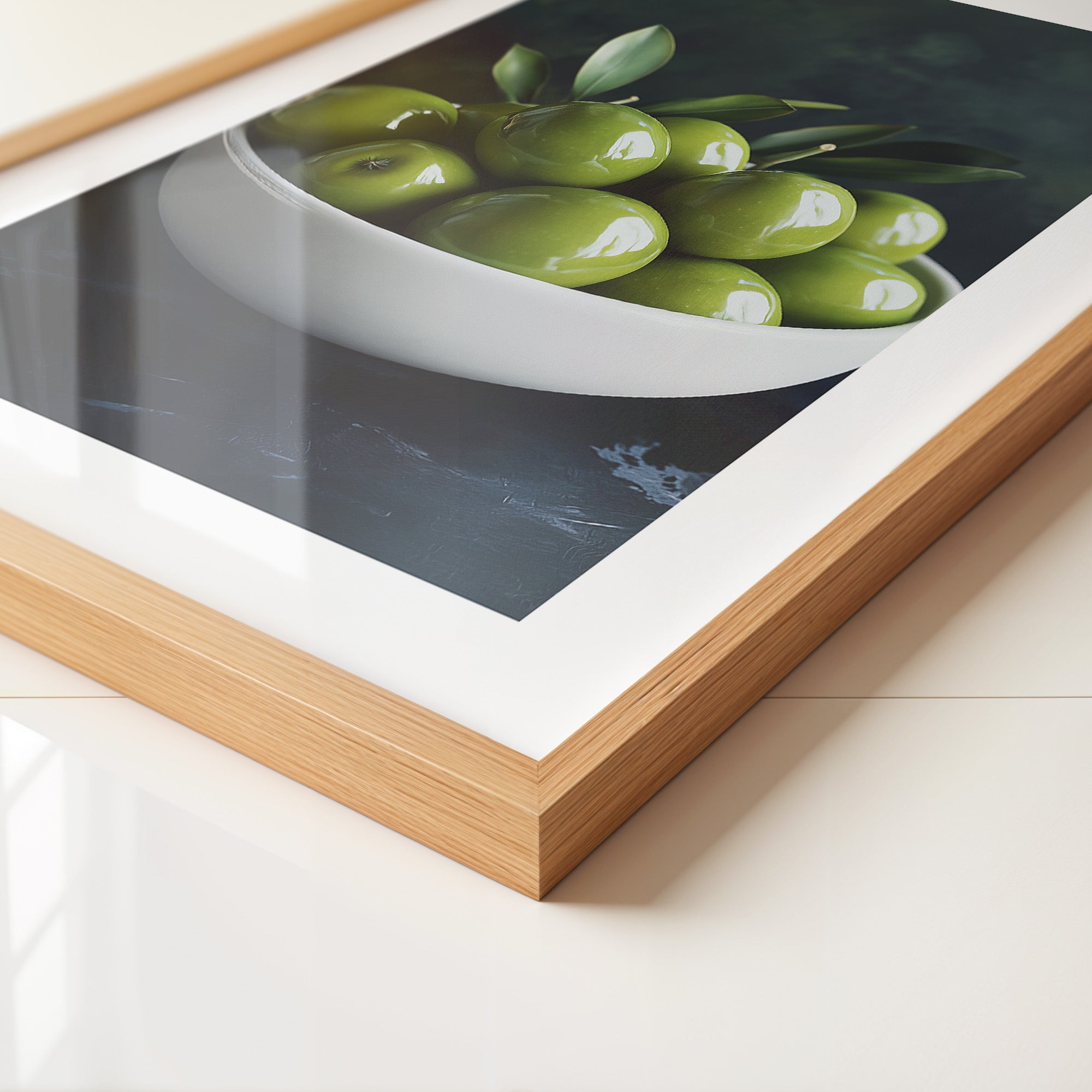 Grüne Oliven Nahansicht