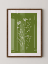 Weiße Blumen grün