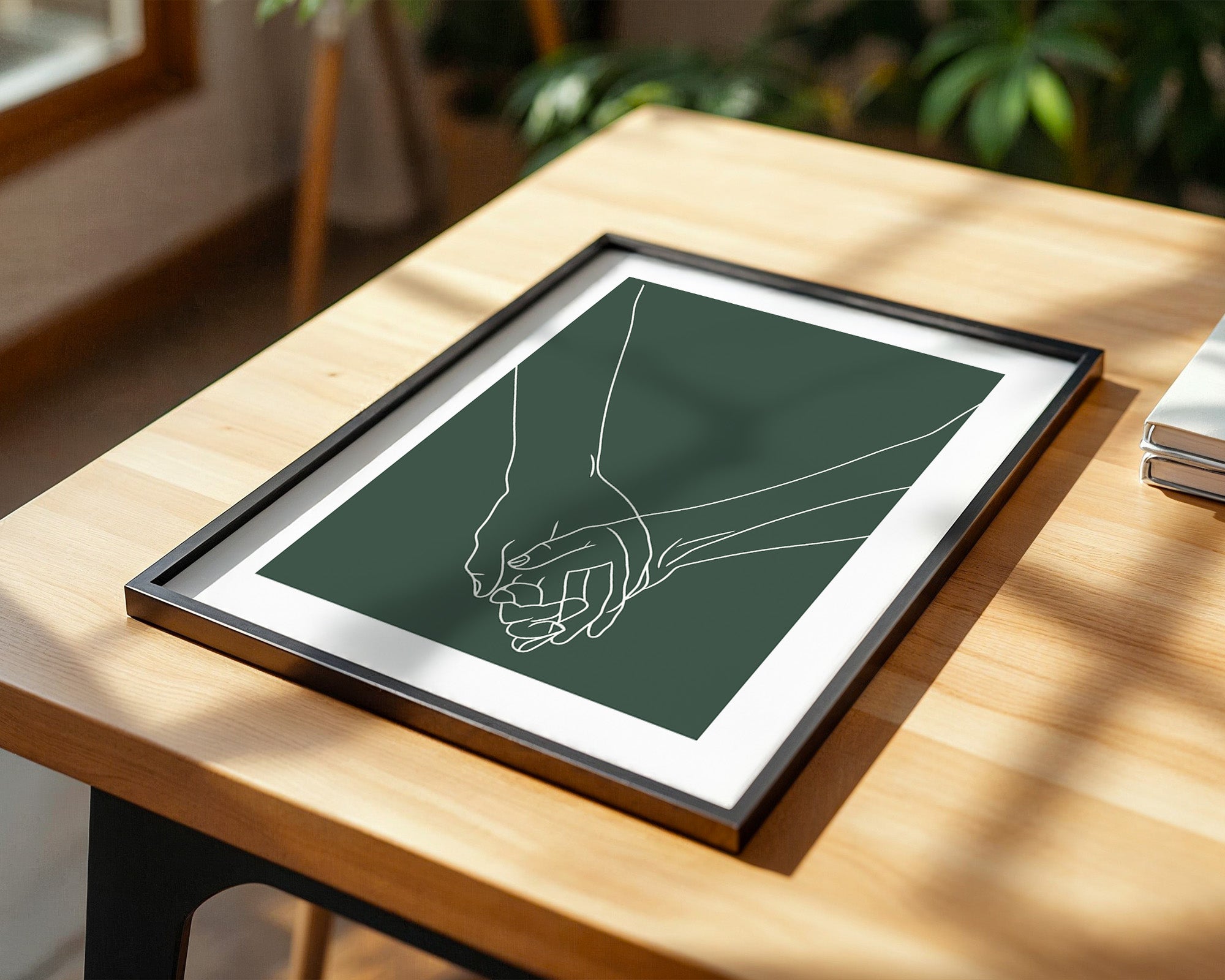 Hände Liniengrafik minimalistisch