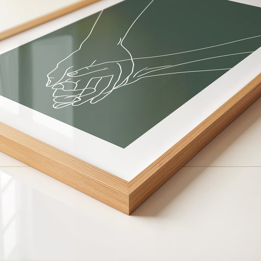 Hände Liniengrafik minimalistisch