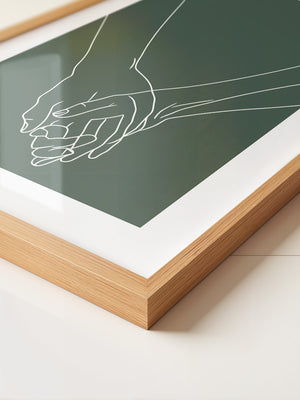 Hände Liniengrafik minimalistisch