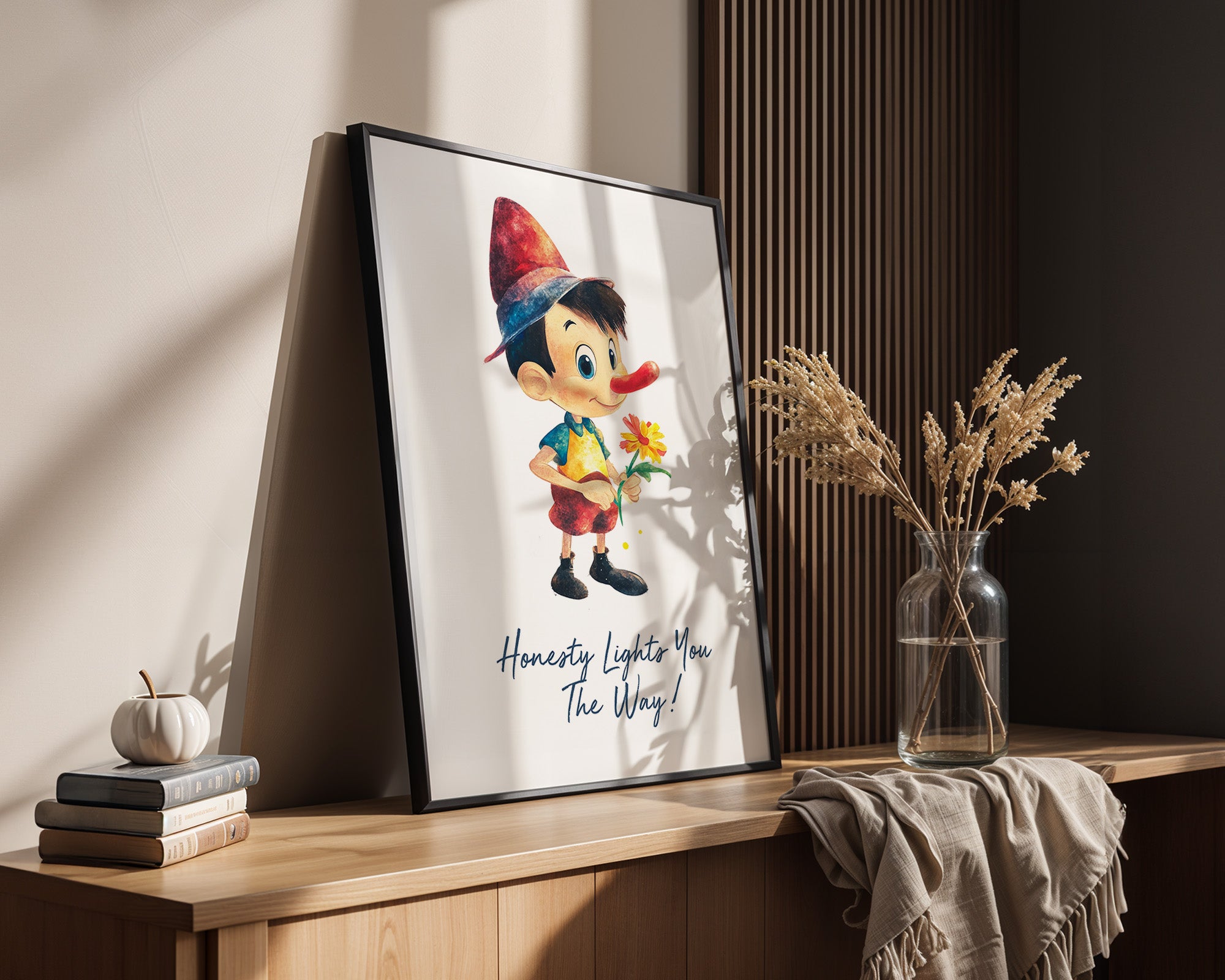 Lügenfigur Blume Aquarell