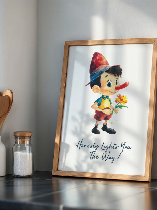 Lügenfigur Blume Aquarell