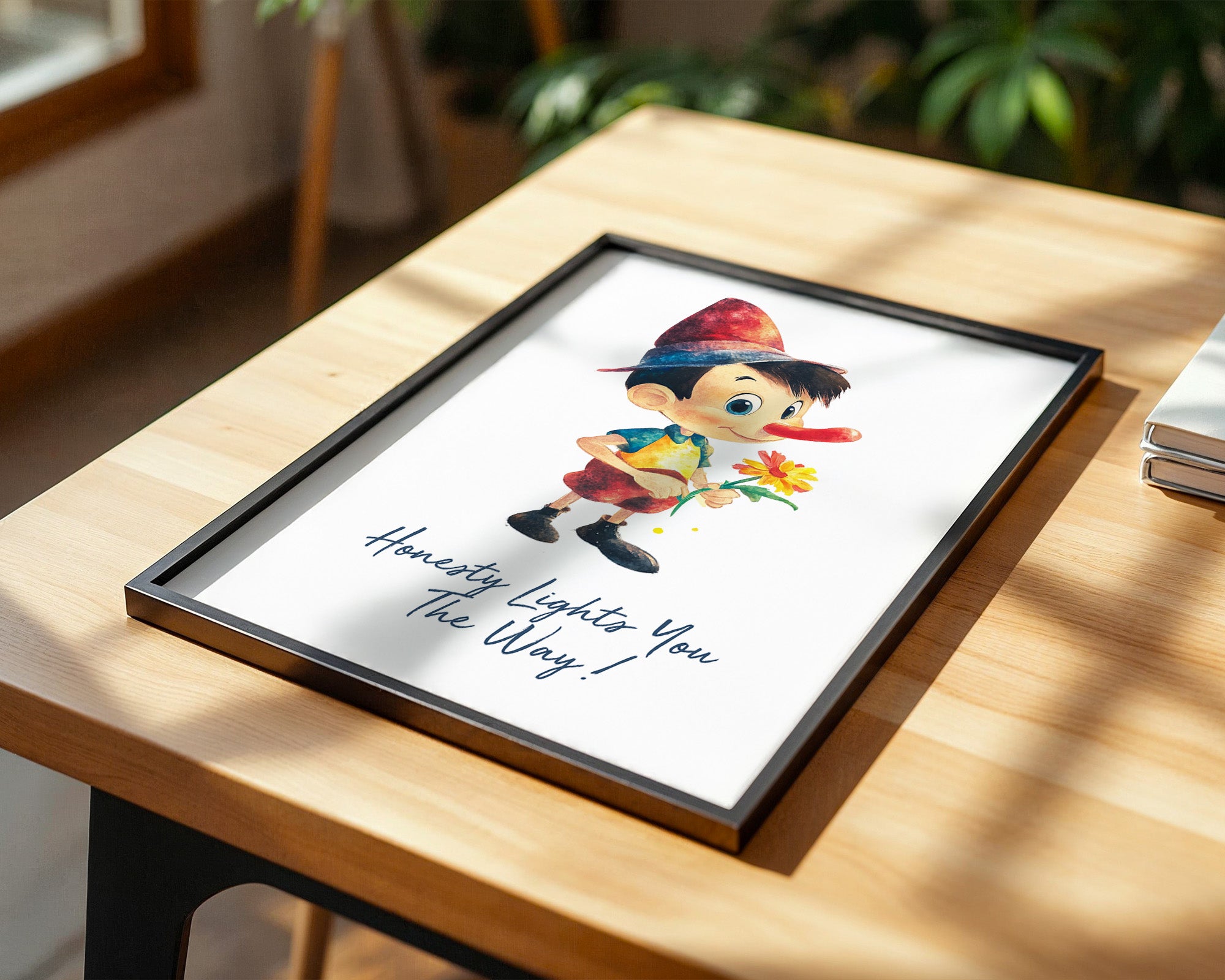 Lügenfigur Blume Aquarell