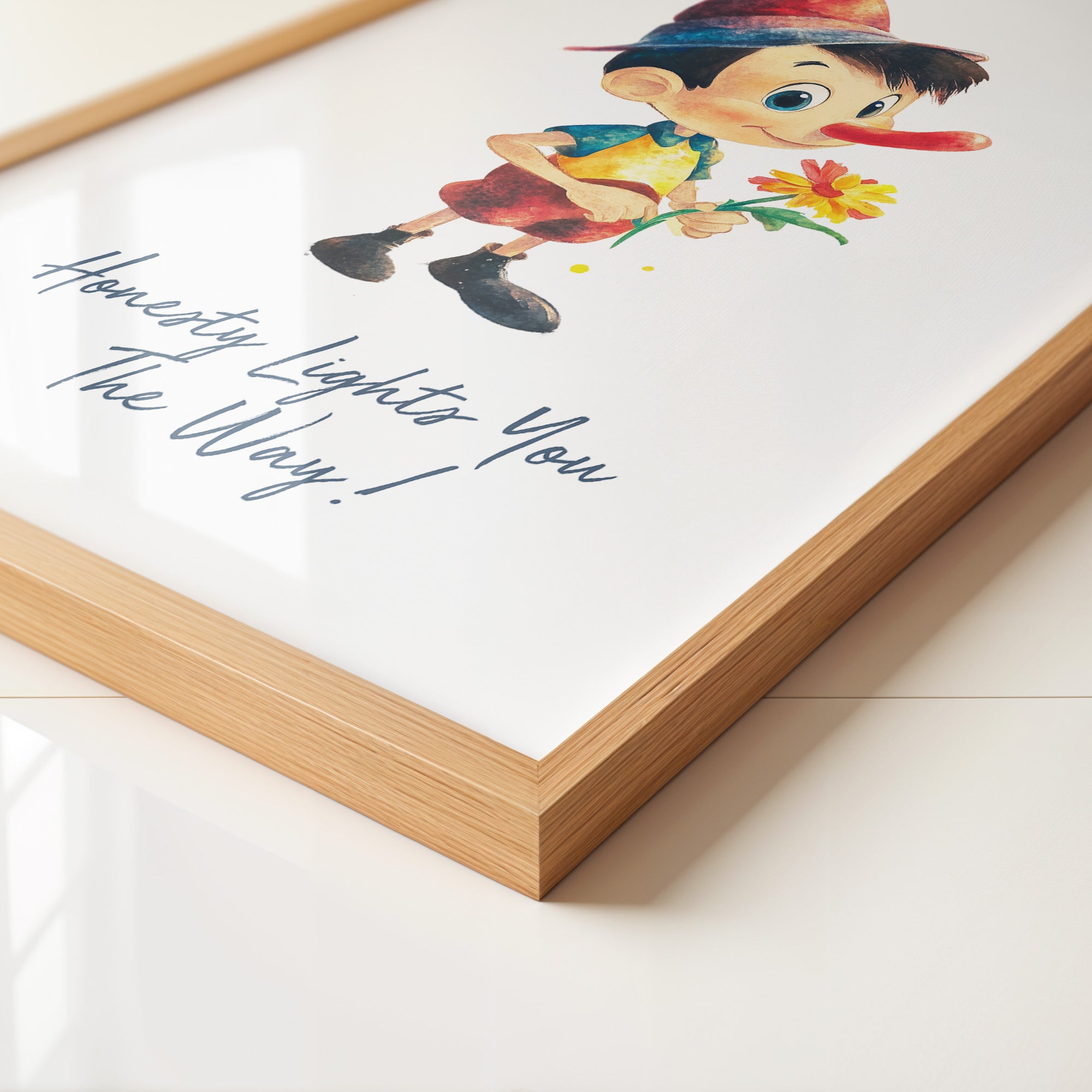 Lügenfigur Blume Aquarell