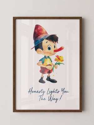 Lügenfigur Blume Aquarell