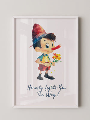 Lügenfigur Blume Aquarell