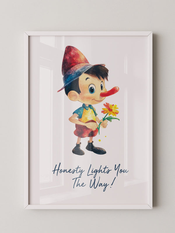 Lügenfigur Blume Aquarell