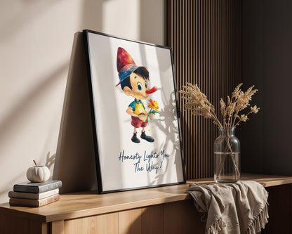 Lügenfigur Blume Aquarell