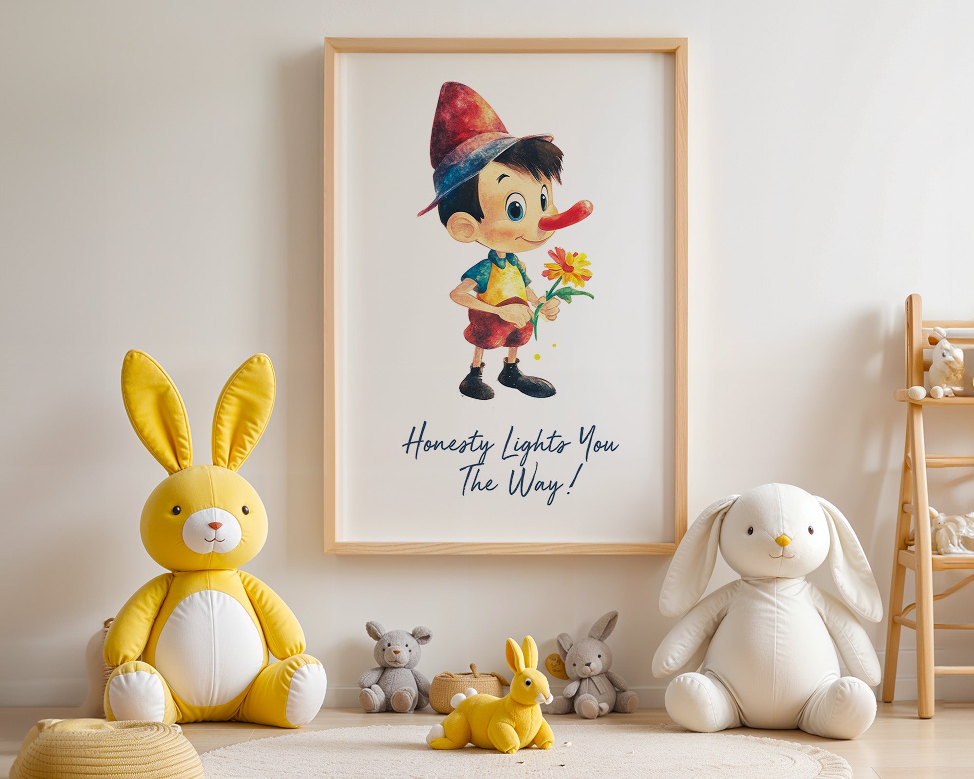 Lügenfigur Blume Aquarell