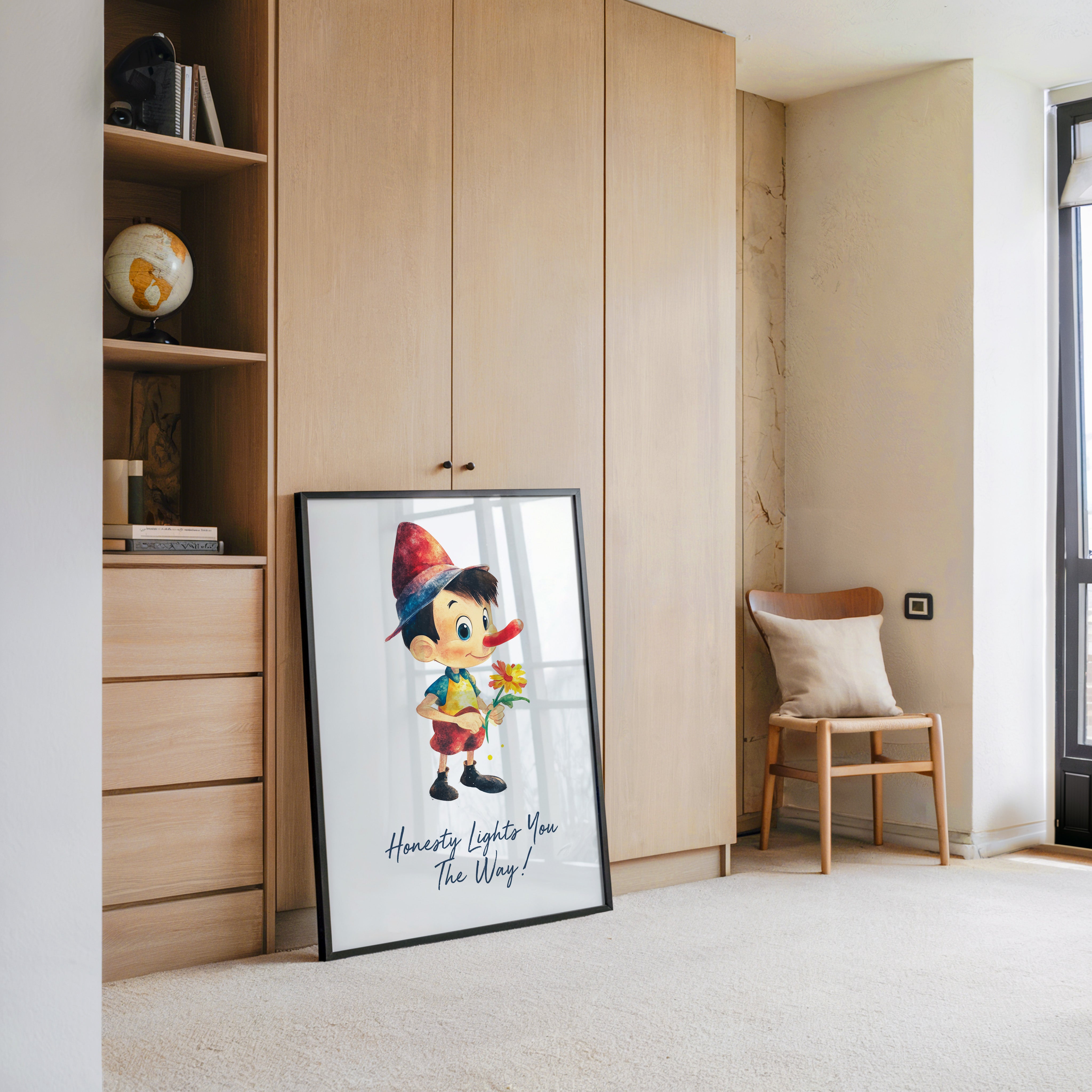 Lügenfigur Blume Aquarell