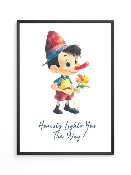 Lügenfigur Blume Aquarell