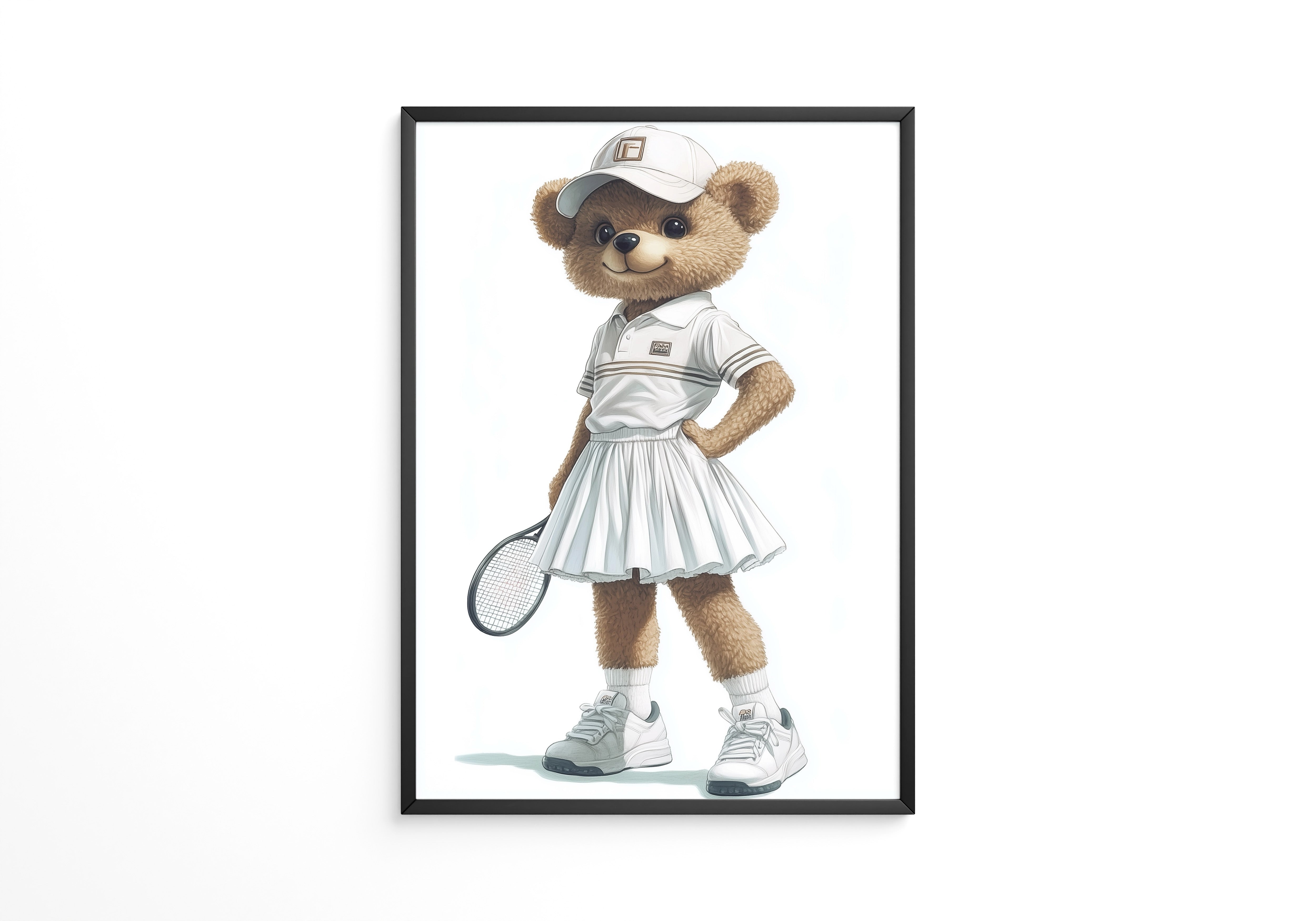 Teddybär Tennis Look Vintage