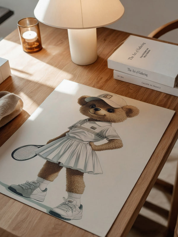 Teddybär Tennis Look Vintage