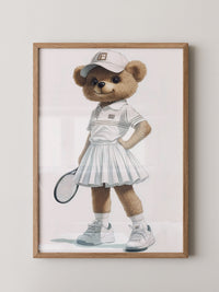 Teddybär Tennis Look Vintage