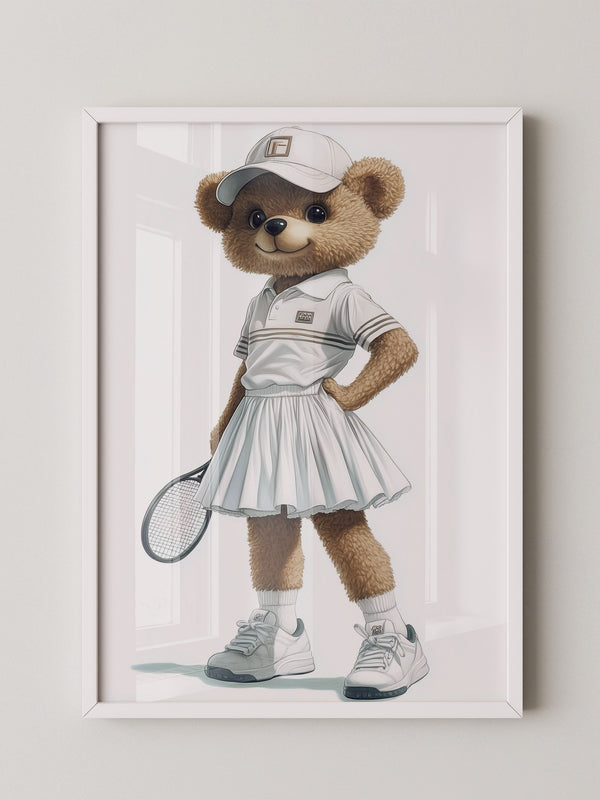 Teddybär Tennis Look Vintage