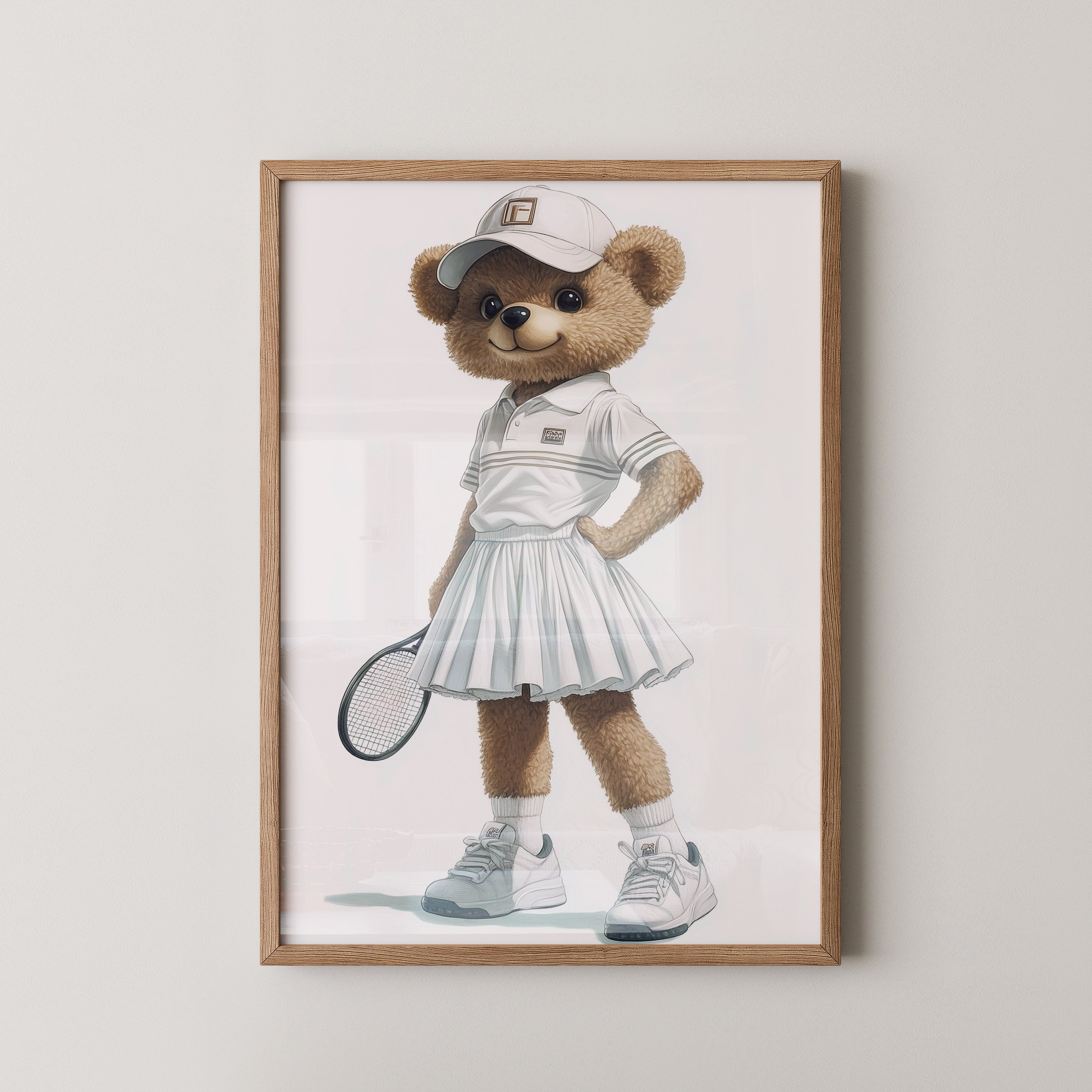 Teddybär Tennis Look Vintage
