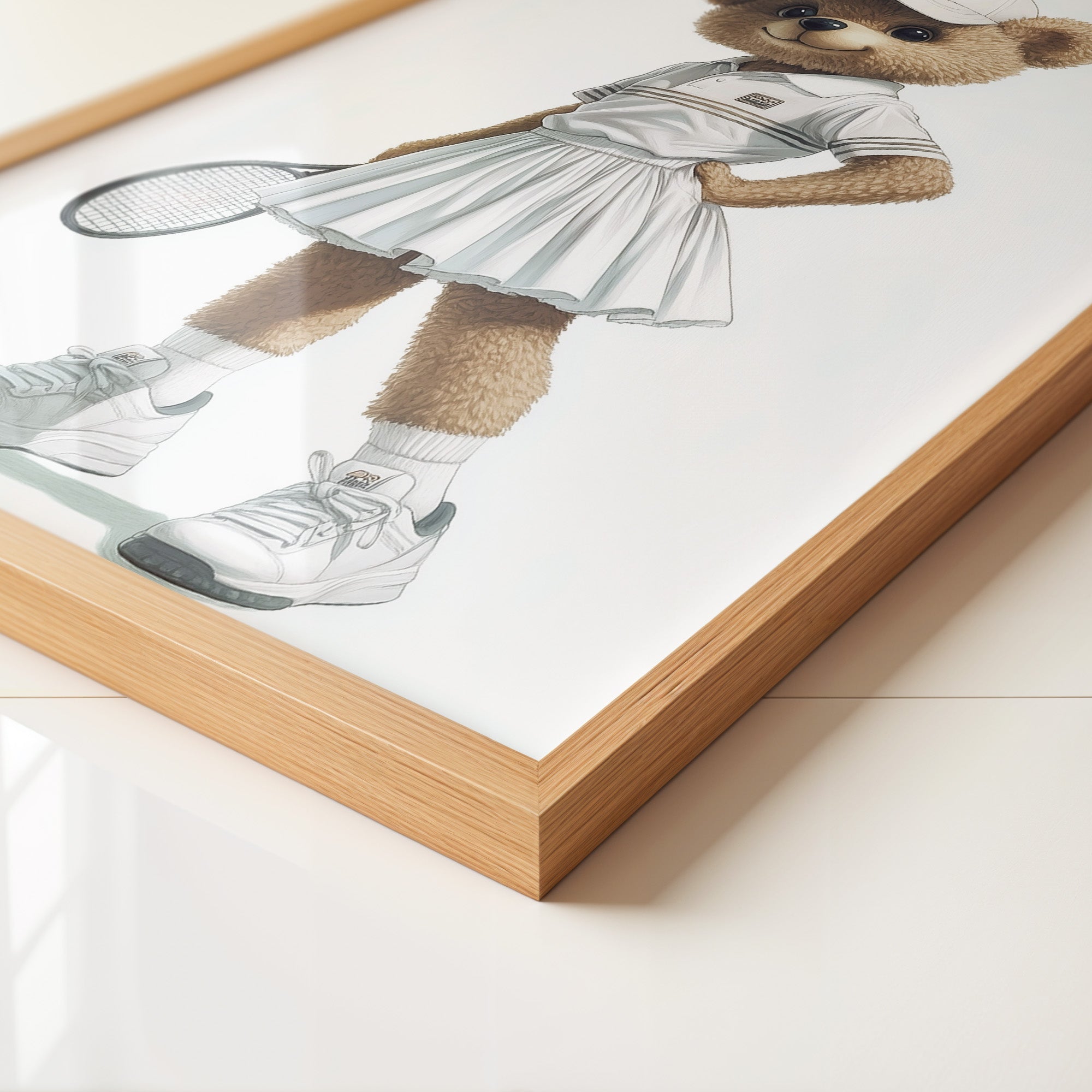 Teddybär Tennis Look Vintage